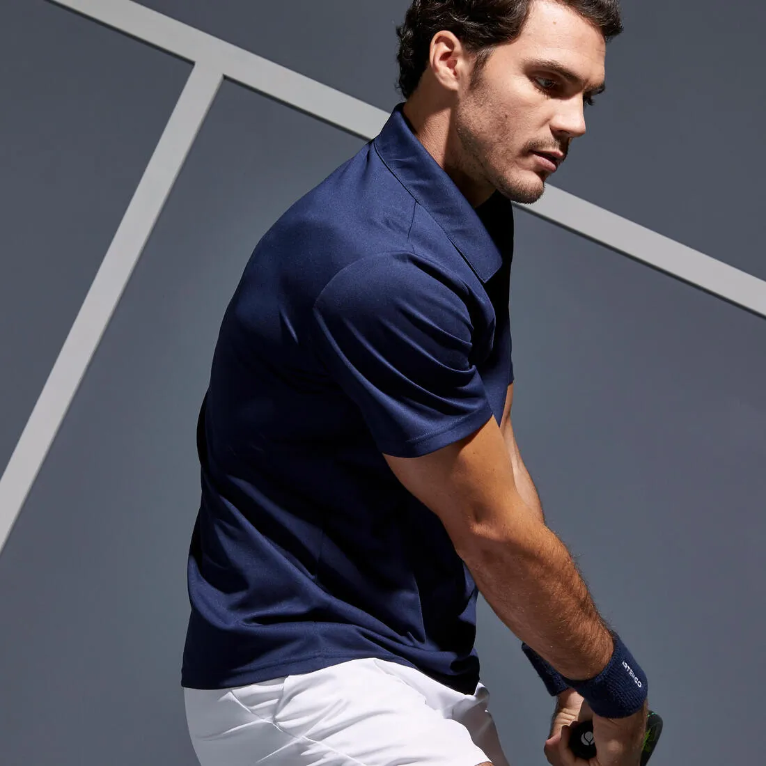 700 Tennis Badminton Padel Table Tennis and Squash Polo Shirt - Navy
