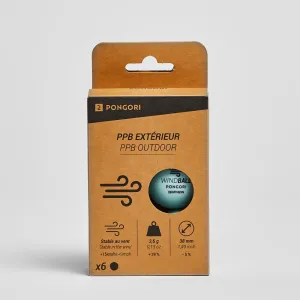Balle de ping pong extérieure résistante au vent x6