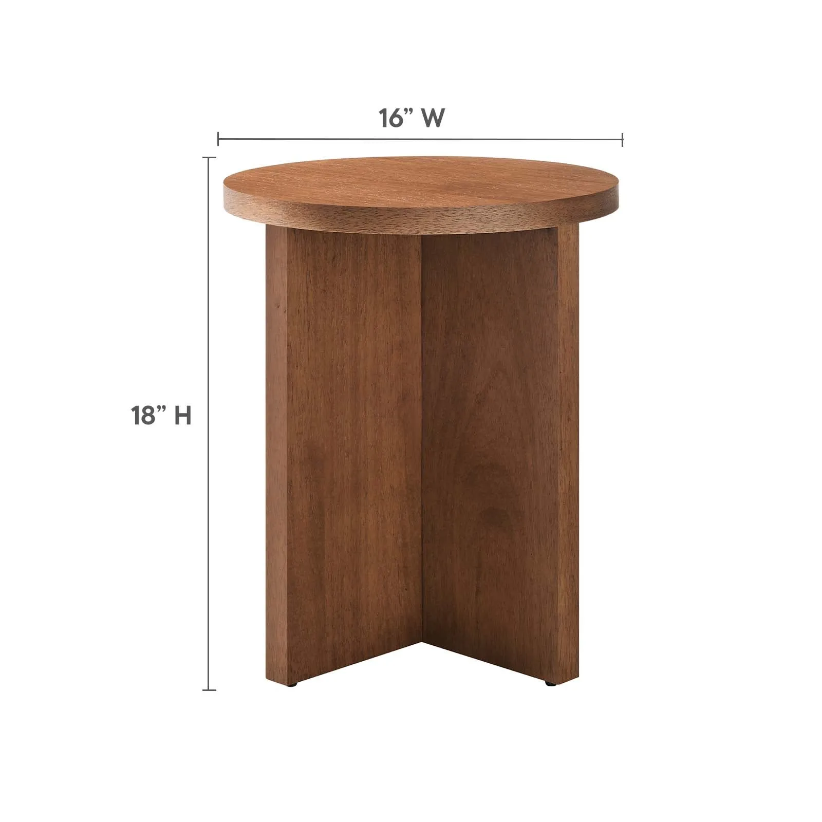 SILAS ROUND WOOD SIDE TABLE